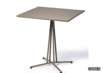 BRISTOL - Square epoxy paint steel table with 4-star base _ GABER