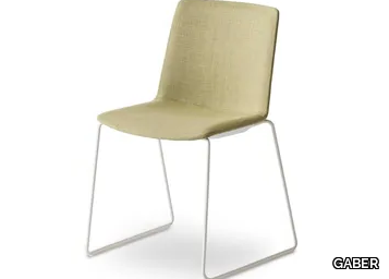 JUBEL IS - Sled base upholstered chair _ GABER