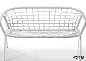 SANELA - Rope garden bench with back _ GABER