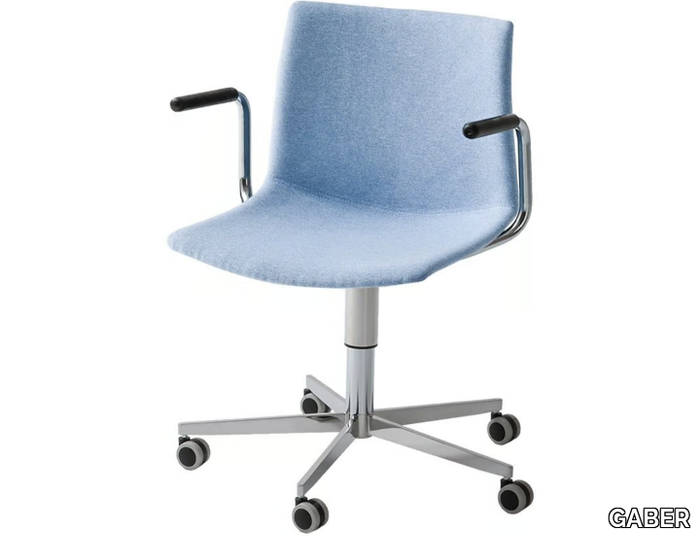 KANVAS 2 T5R BR FRONT/FULL - Height-adjustable upholstered office chair with armrests _ GABER