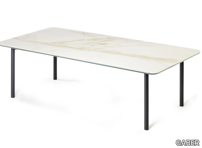 TAG - Rectangular porcelain coffee table _ GABER