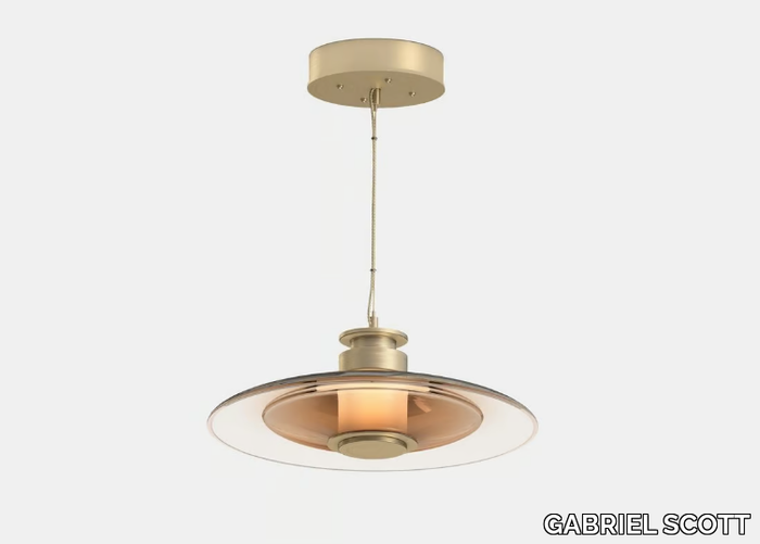 LUNA A X-SMALL DISC - LED adjustable blown glass pendant lamp _ GABRIEL SCOTT