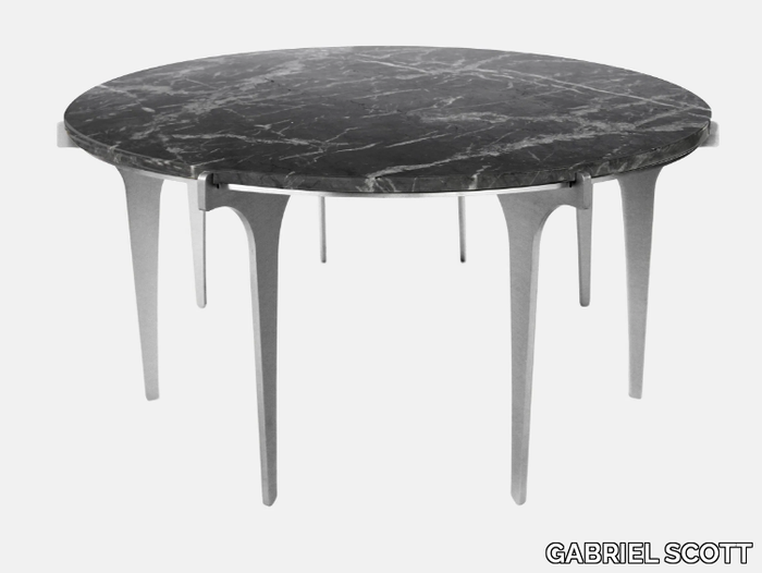 PRONG - Round marble coffee table for living room _ GABRIEL SCOTT