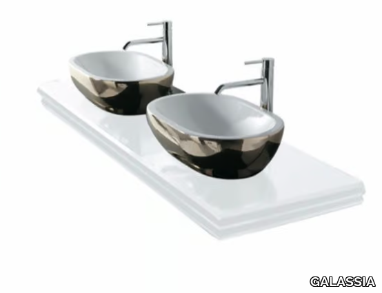 MIDAS - Double glass washbasin countertop _ GALASSIA