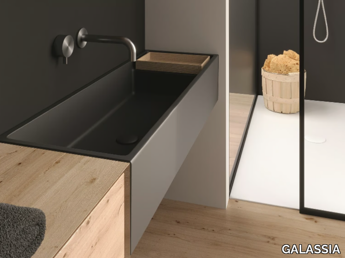 NEXT NARROW - Rectangular ceramic washbasin _ GALASSIA