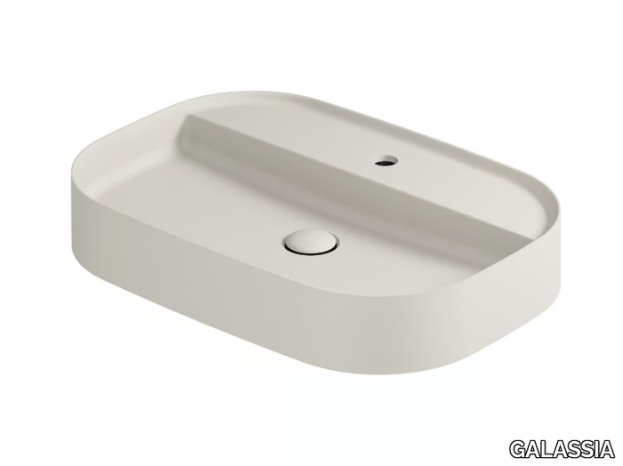 SMART B 7400 - Countertop rectangular ceramic washbasin _ GALASSIA