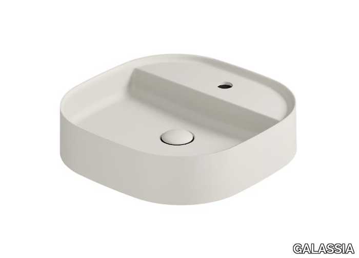 SMART B 7403 - Countertop square ceramic washbasin _ GALASSIA