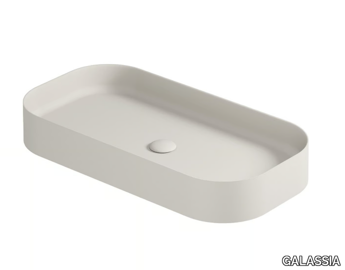 SMART B 7409 - Countertop rectangular ceramic washbasin _ GALASSIA