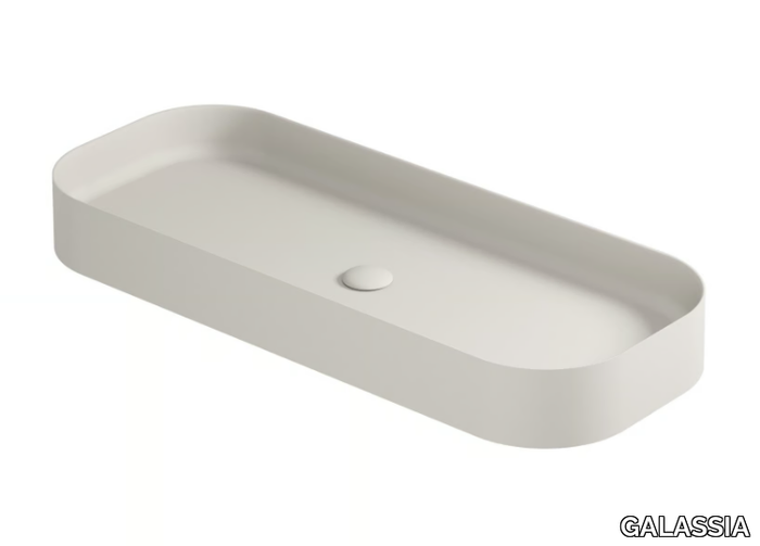 SMART B 7411 - Countertop rectangular ceramic washbasin _ GALASSIA