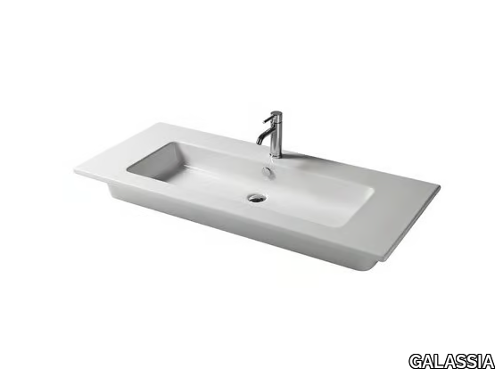 EDEN - 121 CM - Rectangular ceramic washbasin _ GALASSIA