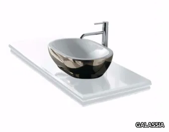 MIDAS - Single glass washbasin countertop _ GALASSIA