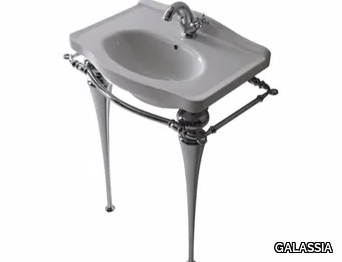 ETHOS 65 - Console washbasin with towel rail _ GALASSIA