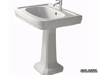 ETHOS 60 - Pedestal ceramic washbasin _ GALASSIA