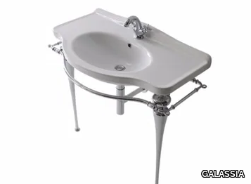 ETHOS 95 - Console washbasin with towel rail _ GALASSIA