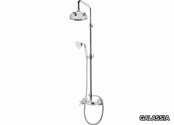 ETHOS - Wall-mounted shower panel with overhead shower _ GALASSIA