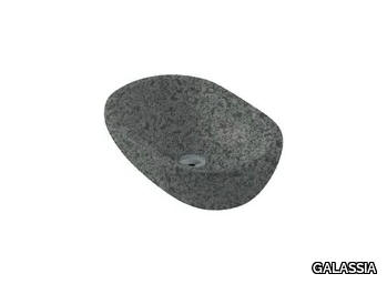 MATERIA 54 - Countertop oval slate washbasin _ GALASSIA