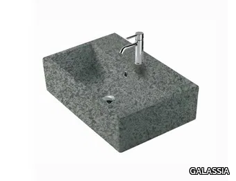 MATERIA 60 - Rectangular slate washbasin _ GALASSIA