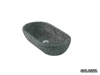 MATERIA 70 - Countertop oval slate washbasin _ GALASSIA