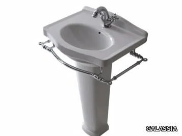 ETHOS 55 - Ceramic washbasin with towel rail _ GALASSIA