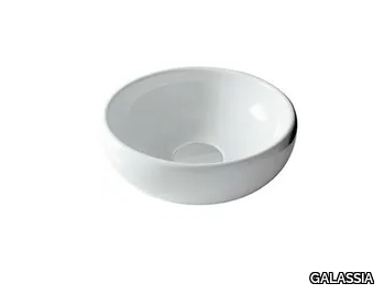 ERGO - 42 CM - Countertop round ceramic washbasin _ GALASSIA