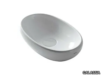 ERGO - 60 CM - Countertop oval ceramic washbasin _ GALASSIA