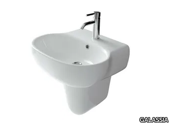 ERGO - 70 CM - Wall-mounted ceramic washbasin _ GALASSIA