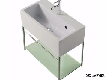 PLUS DESIGN 49 X 26 - Wall-mounted chromed brass vanity unit _ GALASSIA