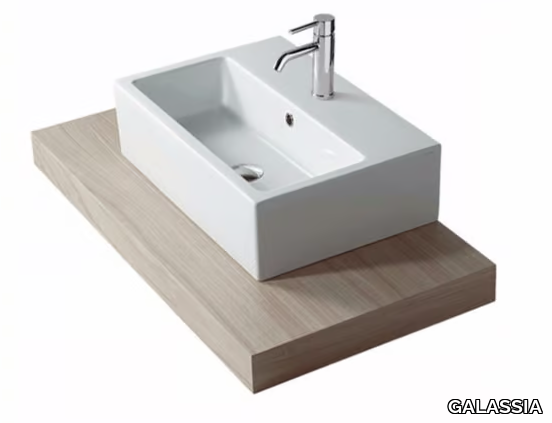 PLUS DESIGN 98 - Wooden washbasin countertop _ GALASSIA