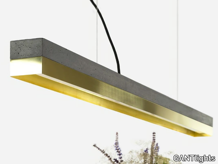 [C1] DARK BRASS - Dimmable LED pendant light (L 122cm) _ GANTlights