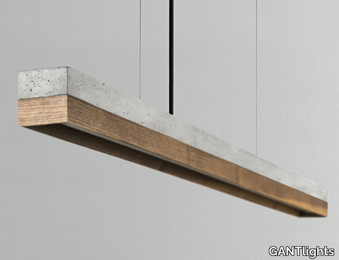 ​[C1] WALNUT - Dimmable LED pendant light (L 122cm) _ GANTlights