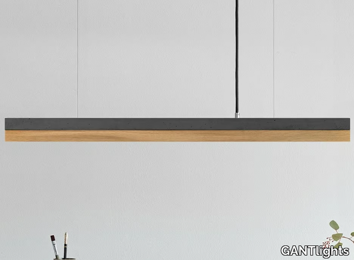 [C2] DARK OAK - Dimmable LED pendant light (L 92cm) _ GANTlights