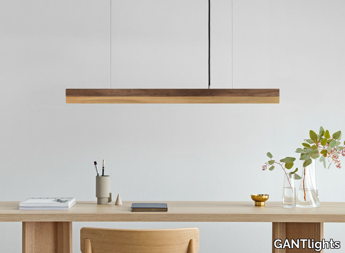 [C2w] OAK - Oak and walnut pendant lamp _ GANTlights