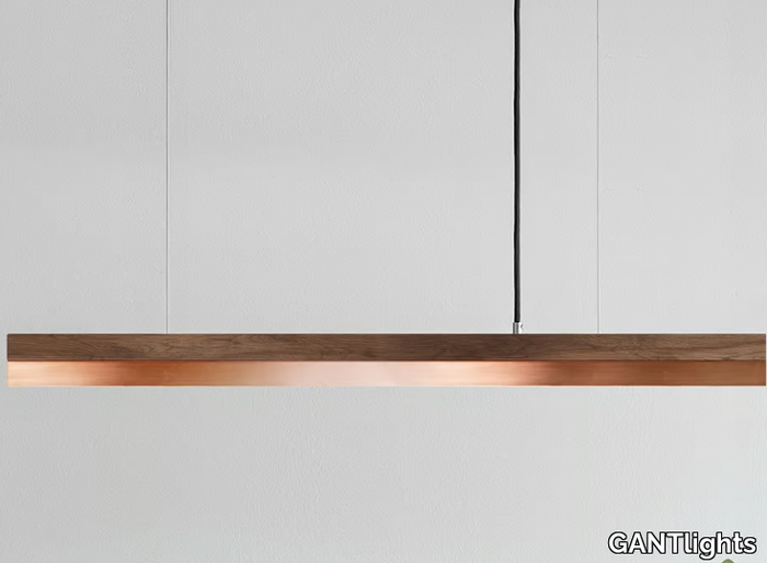 [C2w] COPPER - Copper and walnut pendant lamp _ GANTlights