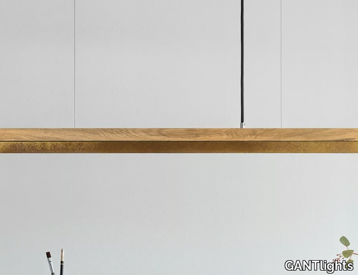 [C2o] OXIDISED BRASS - LED dimmable oak pendant lamp _ GANTlights