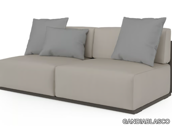 BOSC 4 - Fabric and thermo lacquered aluminium garden sofa _ GANDIABLASCO