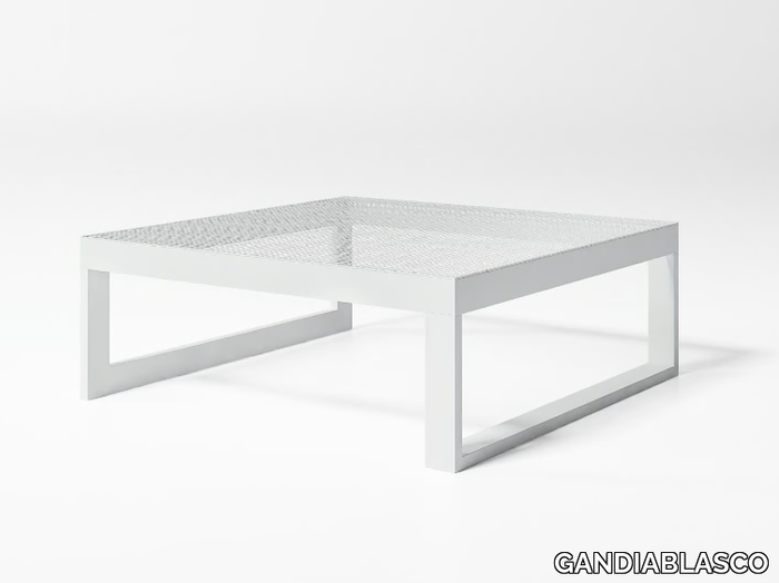 BLAU - Square thermo lacquered aluminium coffee table _ GANDIABLASCO