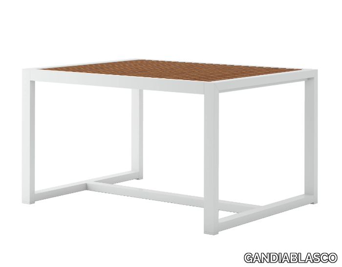 DNA TEAK - Rectangular teak garden table _ GANDIABLASCO