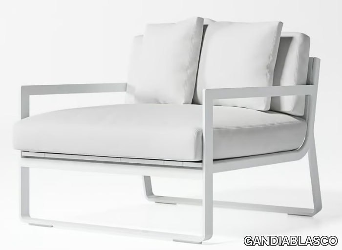 FLAT - Aluminium garden armchair _ GANDIABLASCO