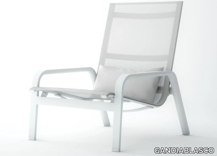 STACK - High-back Batyline® garden armchair with armrests _ GANDIABLASCO