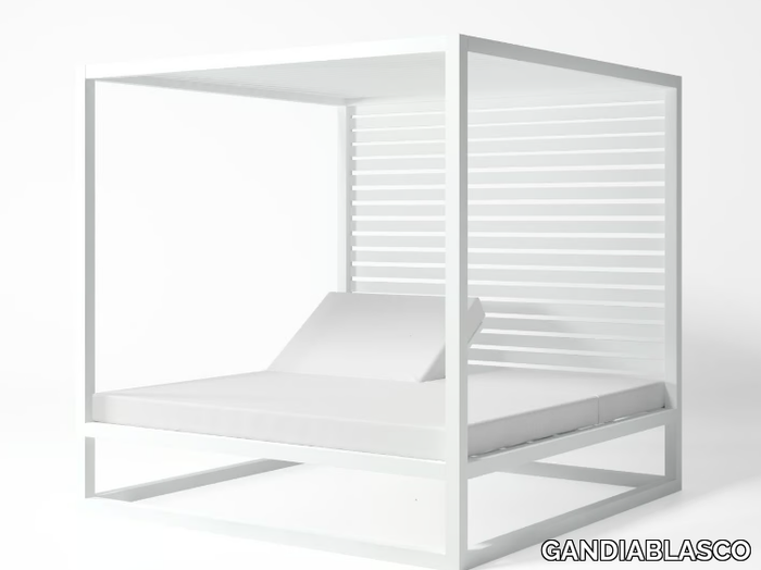 DAYBED ELEVADA - Contemporary style canopy recliner aluminium garden bed _ GANDIABLASCO