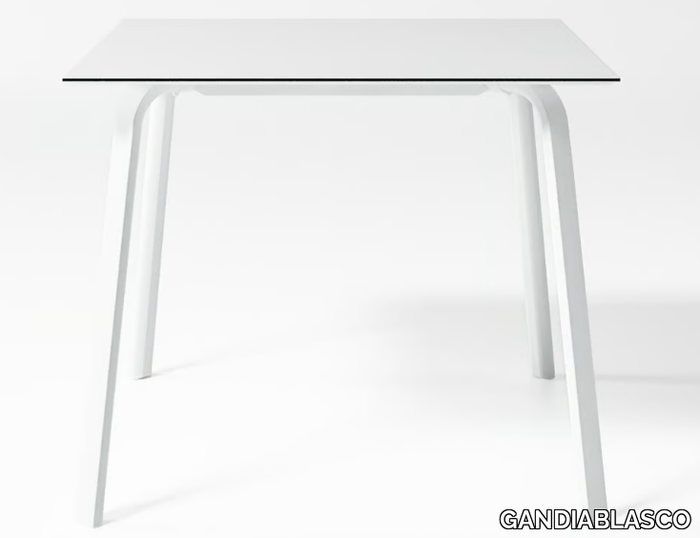 STACK - Stackable thermo lacquered aluminium garden table _ GANDIABLASCO