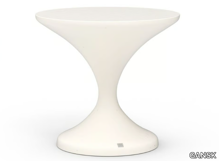 LYA - Round fiberglass garden side table _ GANSK