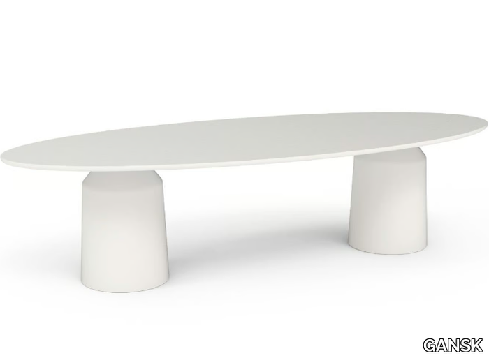 SIANA - Oval fiberglass garden table _ GANSK