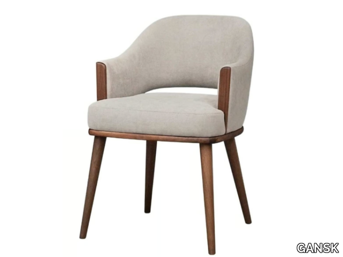 JULIET - Upholstered fabric chair with armrests _ GANSK