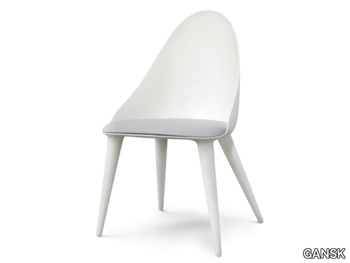 MÓNACO - Fiberglass garden chair with integrated cushion _ GANSK