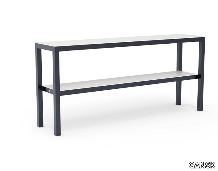 SIERRA - Rectangular fiberglass console table with shelving _ GANSK