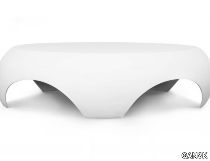 DIANA - Round low fiberglass coffee table _ GANSK