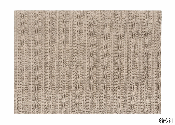 KNOTWORK - Solid-color rectangular wool rug _ GAN