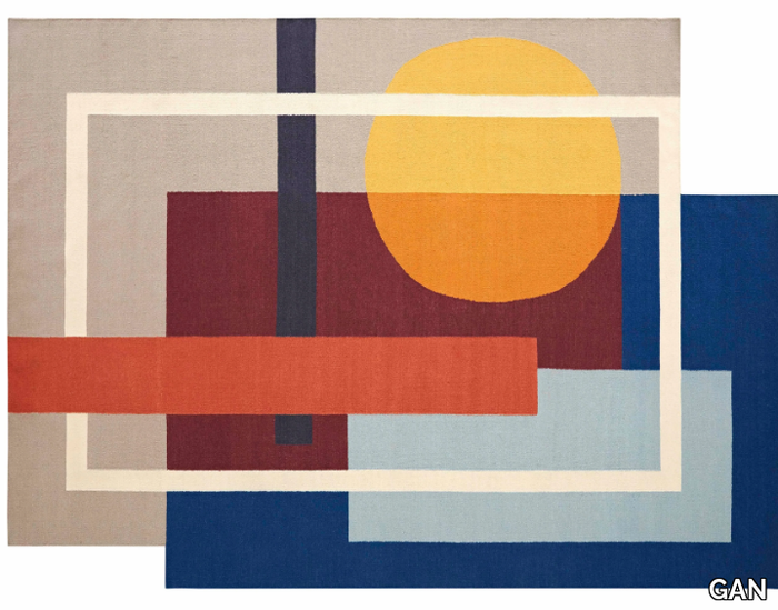 ZOE SOOL - Handmade wool rug with geometric shapes _ GAN