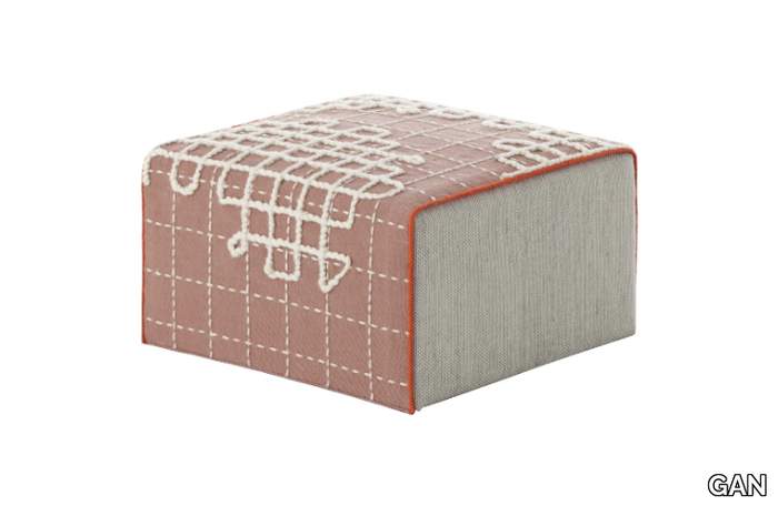 BANDAS A - Upholstered fabric pouf _ GAN